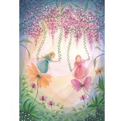 Postkaart Fairies with Flowers