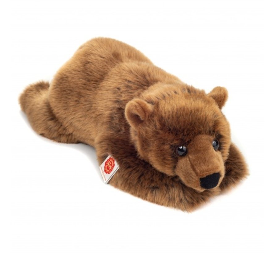 Stuffed Animal Brown Bear Lying 45cm