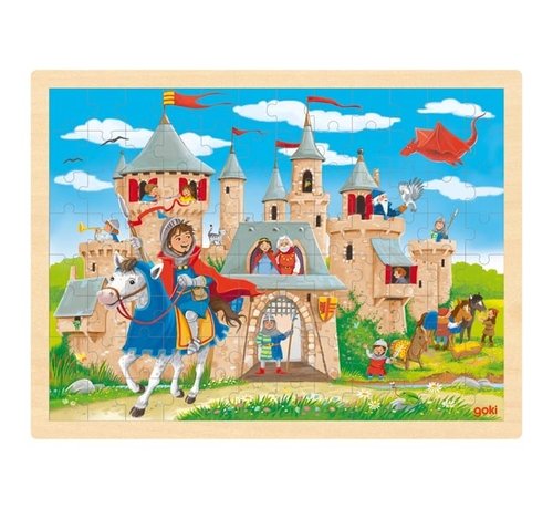 GOKI Puzzel Ridderkasteel Hout 96pcs