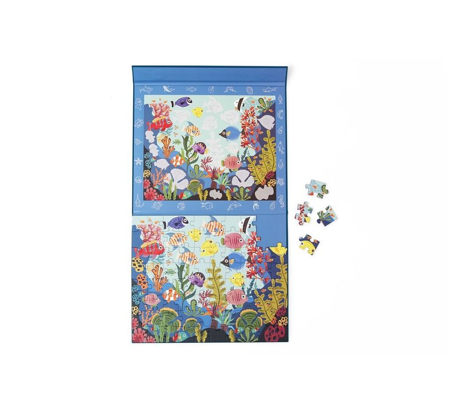 Magnetische Puzzel 2 in 1 Oceaan 80pcs