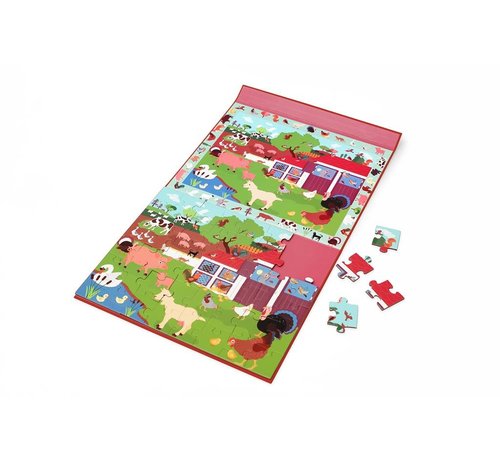 Scratch Magnetische Puzzel 2 in 1 Boerderij 48pcs