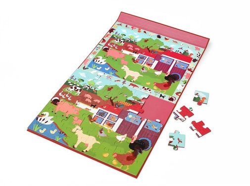 Scratch Magnetische Puzzel 2 in 1 Boerderij 48pcs