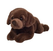 Hermann Teddy Knuffel Hond Labrador Chocobruin Liggend 32cm