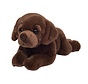 Stuffed Animal Dog Labrador Chocolate Lying 32cm