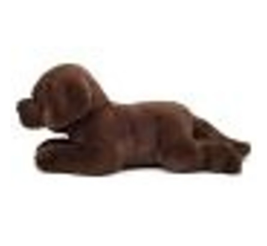 Knuffel Hond Labrador Chocobruin Liggend 32cm