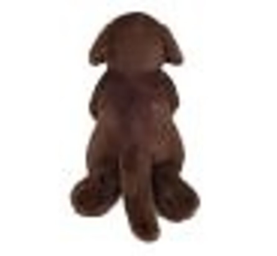 Stuffed Animal Dog Labrador Chocolate Lying 32cm
