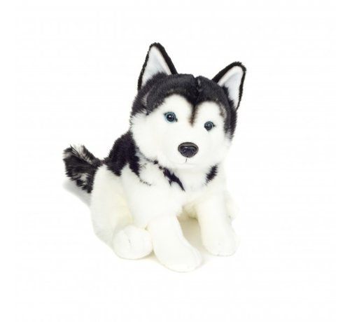 Hermann Teddy Knuffel Hond Husky Zittend 30cm