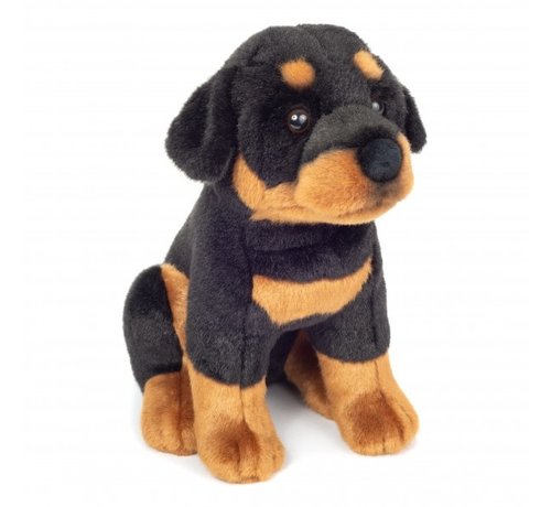 Hermann Teddy Knuffel Hond Rottweiler Zittend 30cm