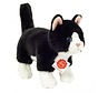 Stuffed Animal Cat Standing Black White 20cm