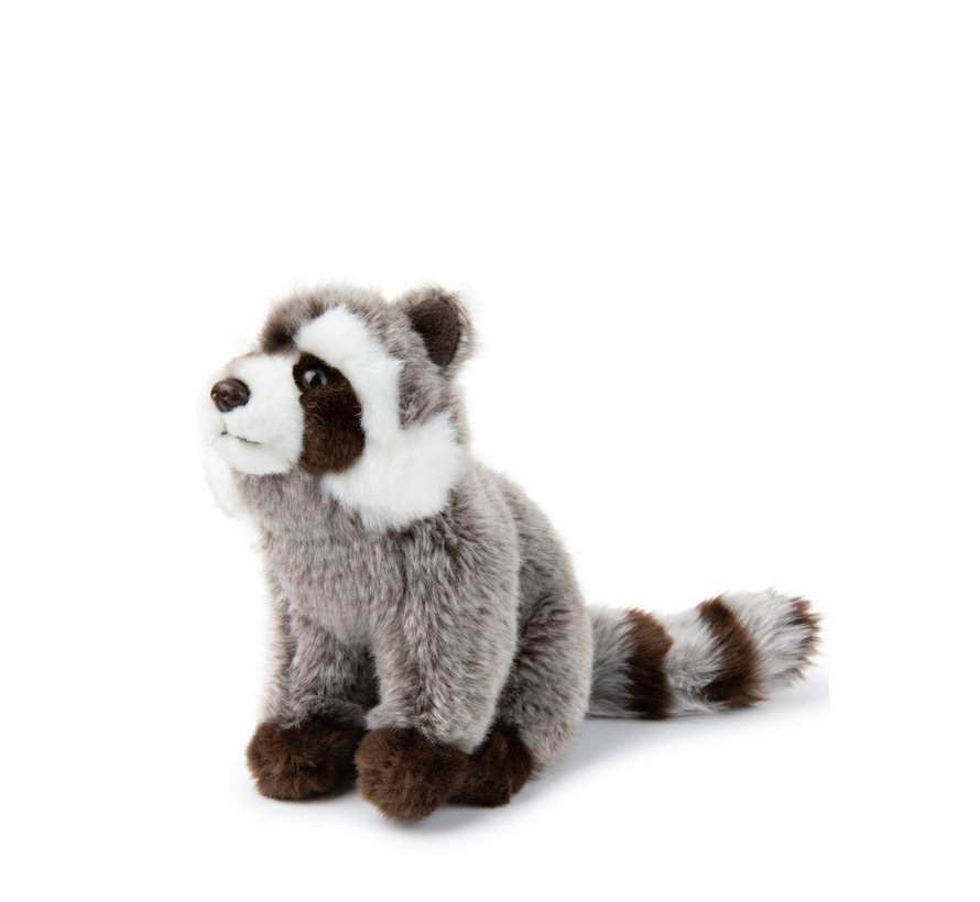 Knuffel Raccoon Black White 23 cm