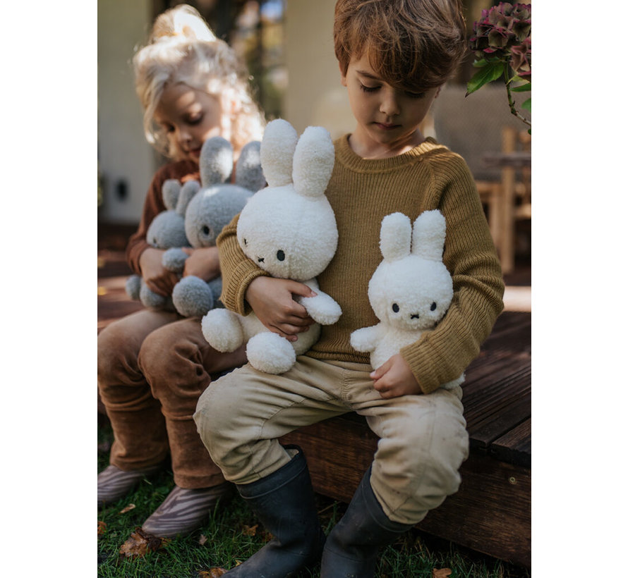 Miffy Sitting Teddy Light Grey - 23 cm - 9'' - 100% recycled