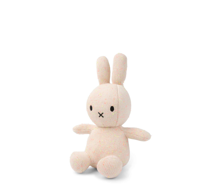 Miffy Sitting Organic Cotton Pink/Yellow melange - 23 cm - 9"