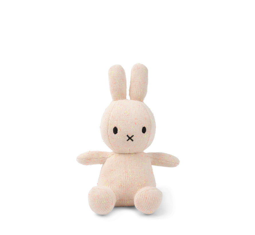 Miffy Sitting Organic Cotton Pink/Yellow melange - 23 cm - 9"