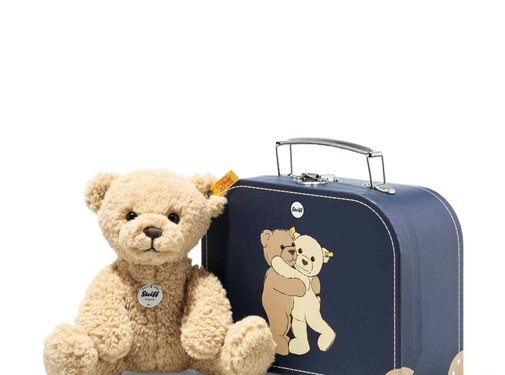 Steiff Ben Teddy bear 21 beige in suitcase