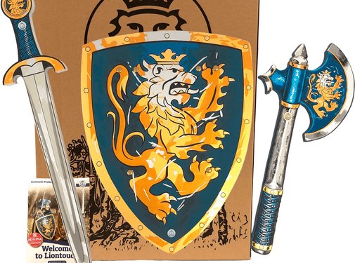Liontouch Edele Ridder Set Zwaard/Schild/Bijl Blauw