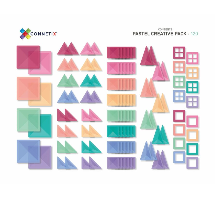 Magnetic Tiles Pastel Creative 120 pcs