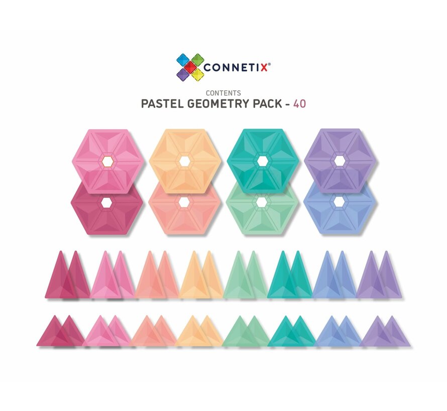 Magnetische Tegels Pastel Geometry 40 pcs