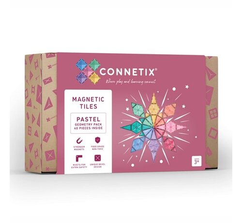 Connetix Magnetische Tegels Pastel Geometry 40 pcs