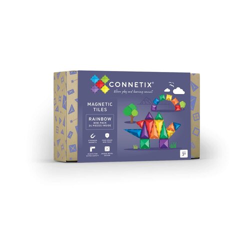 Connetix Magnetic Tiles Rainbow Mini 24 pcs