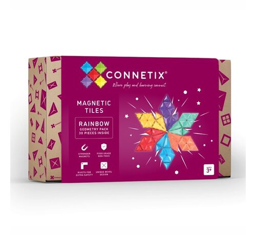 Connetix Magnetische Tegels Rainbow Geometry 30 pcs