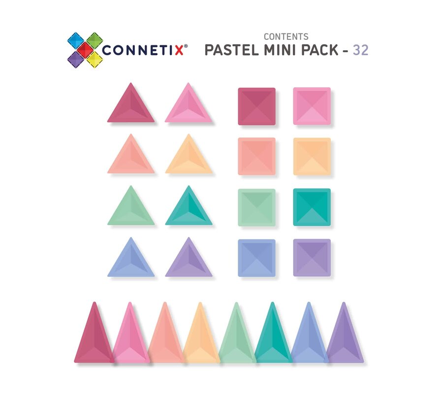 Magnetische Tegels Pastel Mini Pack 32 pcs