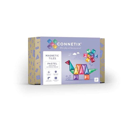 Connetix Magnetic Tiles Pastel Mini Pack 32pcs