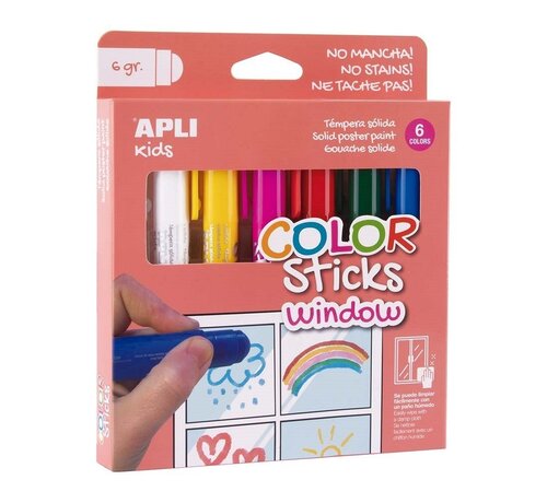 APLI Color Sticks Window 6 Colors