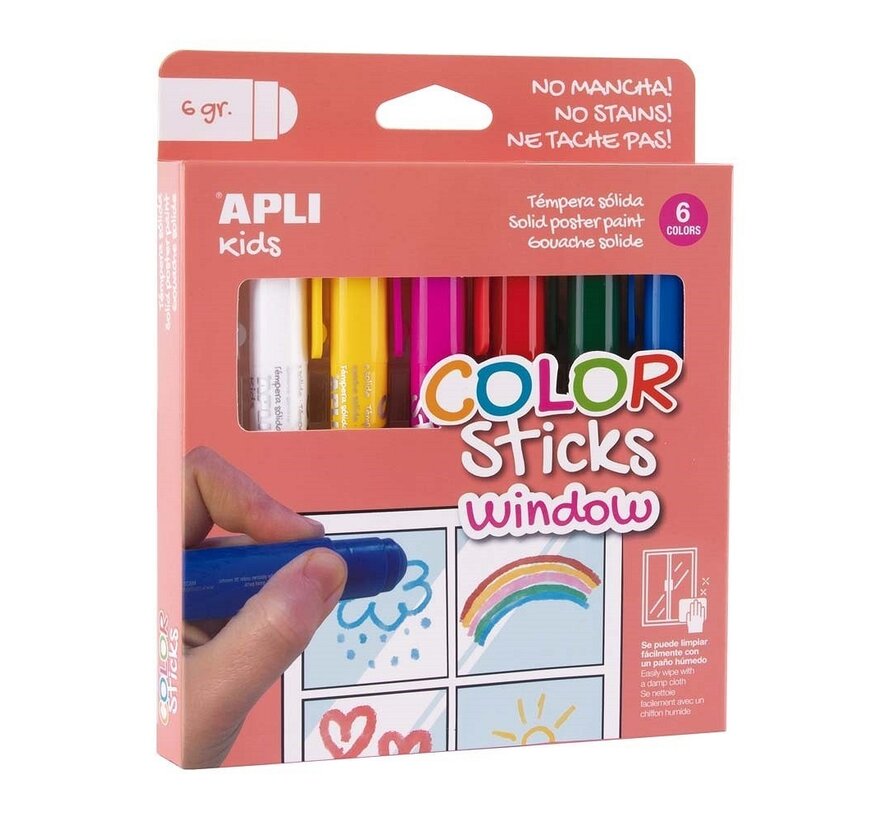 Color Stick voor Raam 6 Kleuren