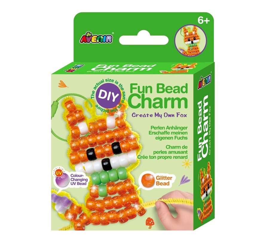 Fun Bead Charms Kralen met Glitter Vos