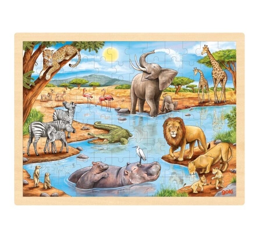 Puzzel Afrika Savanne Hout 96pcs