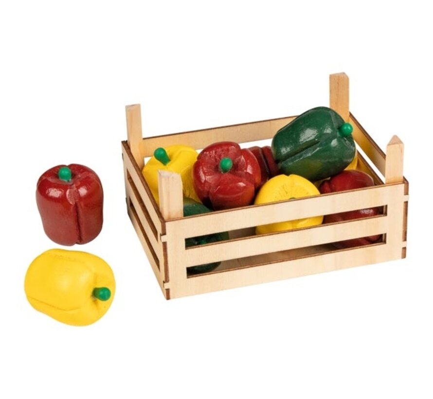 Peppers in Vegetable Crate