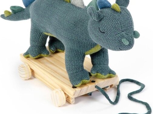 Smallstuff Pull Along Dragon Green