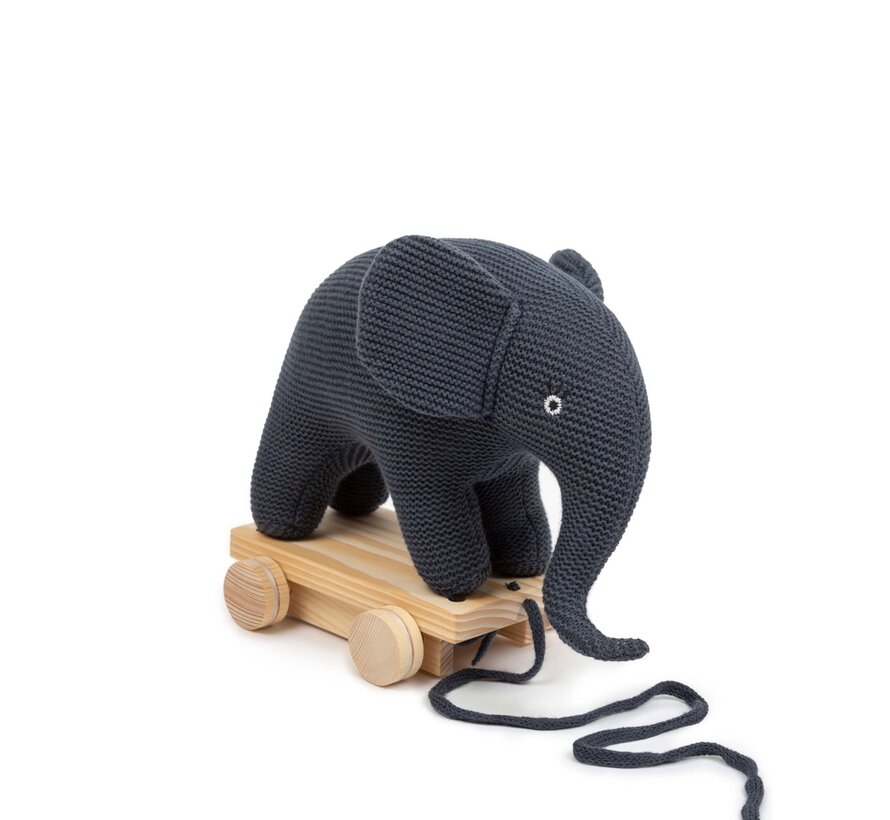 Trekfiguur Knuffel Olifant Denim