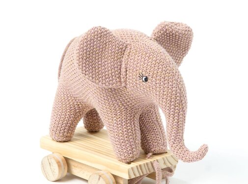 Smallstuff Trekfiguur Knuffel Olifant Roze