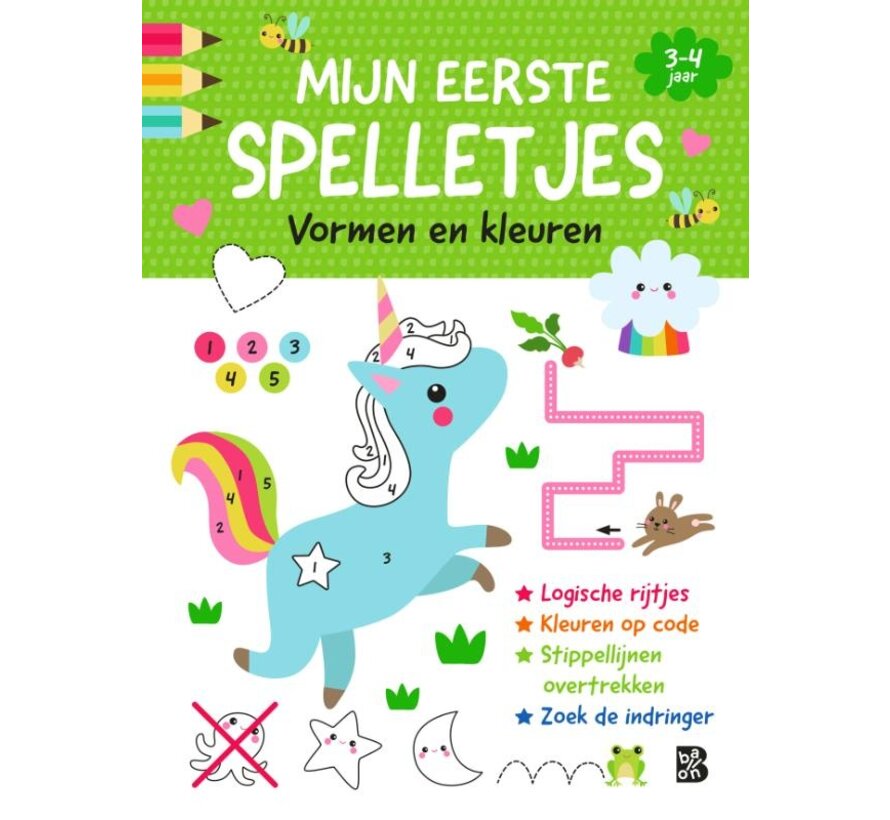 Mijn eerste spelletjesboek 3-4 jaar Vormen en Kleuren