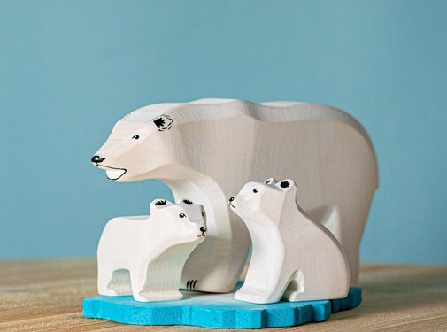 bumbu toys Polar Bears on Ice Floe Set 4-pcs