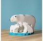 Polar Bears on Ice Floe Set 4-pcs