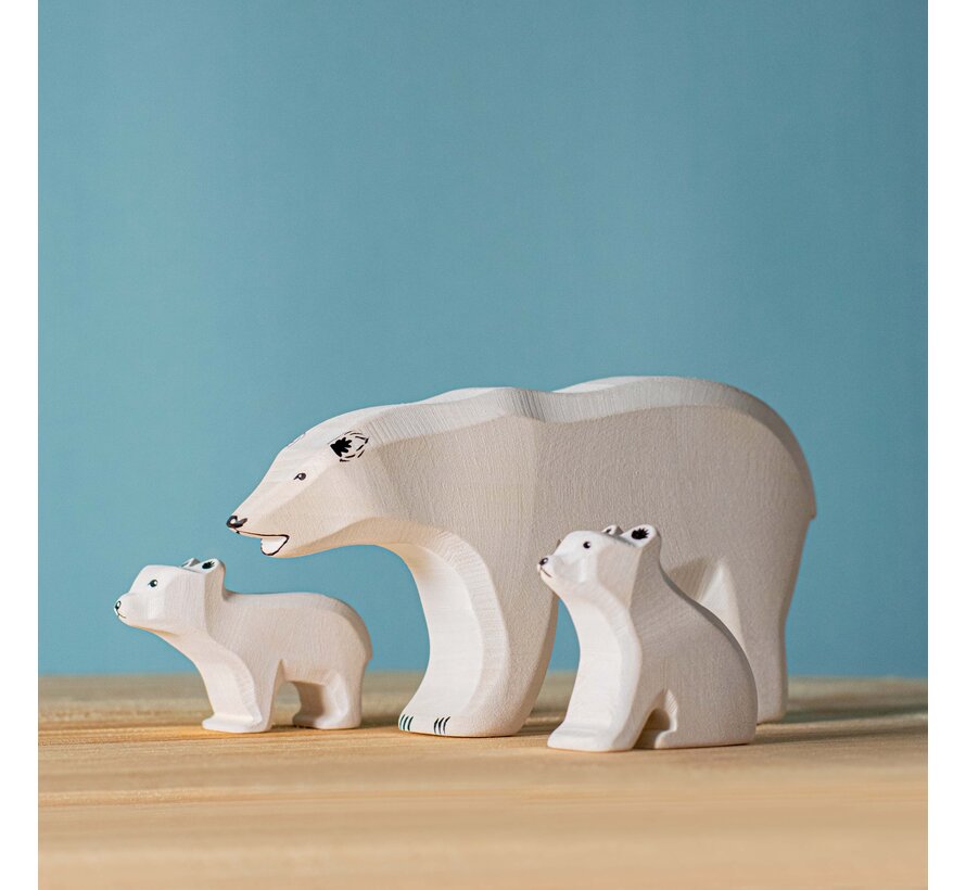 Polar Bears on Ice Floe Set 4-pcs