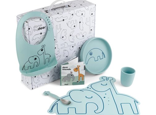 Done by Deer Kinderservies Cadeauset Siliconen Blue