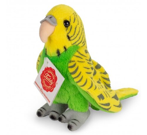 Hermann Teddy Soft Toy Budgie Yellow 13cm