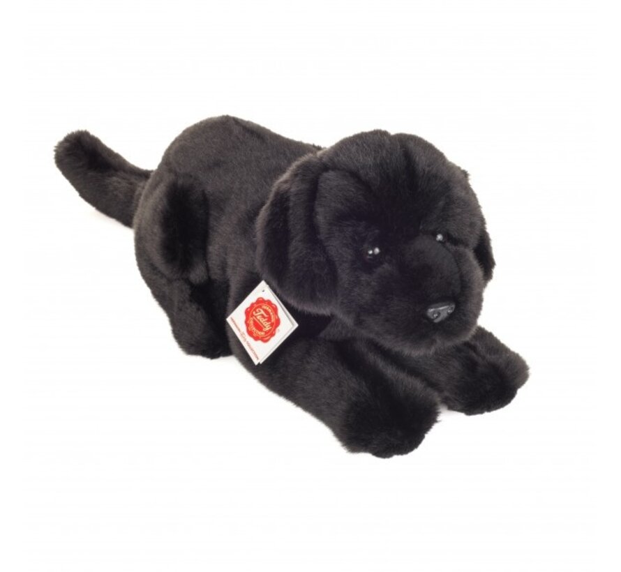 Knuffel Hond Labrador Zwart Liggend 30cm