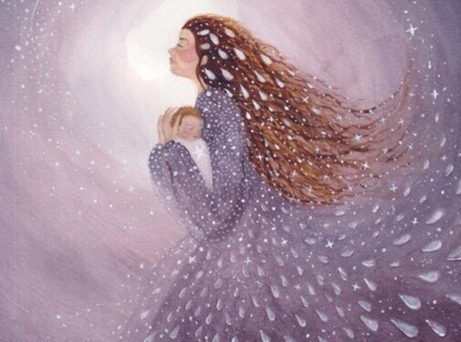 Postkaart Teardrop Star