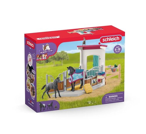 Schleich Speelset Paardenbox met Merrie en Veulen