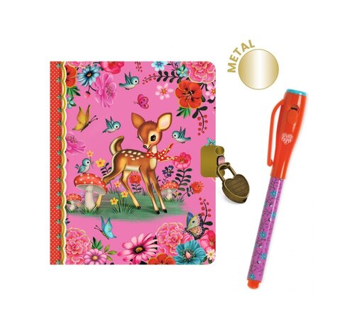 Djeco SMALL SECRET NOTEBOOK -MAGIC PEN - Fiona little secret notebook - Magic Pen