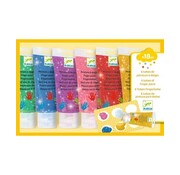 Djeco 6 tubes of finger paint - Glitter