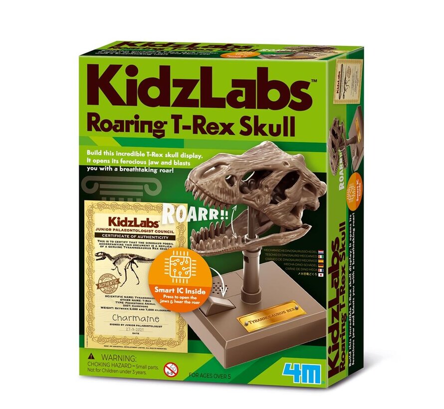 Kidzlabs Roaring T-Rex Skull