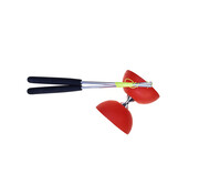 Eureka Acrobat - Set 105 Rubber diabolo - Red + aluminum hand sticks