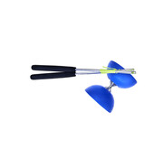 Eureka Acrobat - Set 105 Rubber diabolo - Blue + aluminum hand sticks