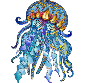 Eureka RainboWooden Puzzle - Jellyfish