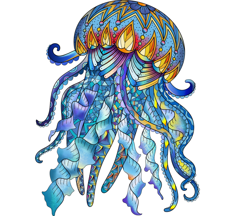 RainboWooden Puzzle - Jellyfish